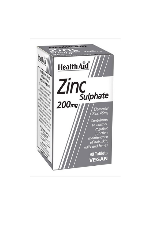 HealthAid Zinc Sulphate 200mg 90 Tablets